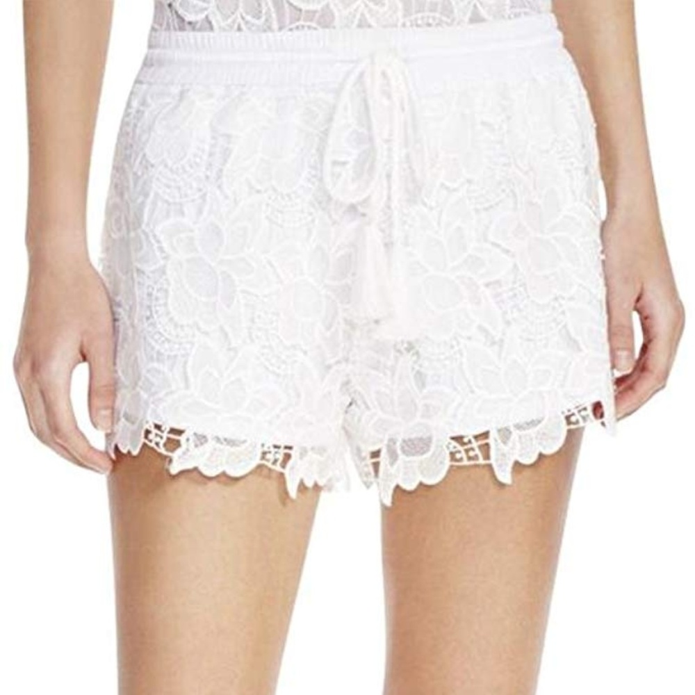 Generation Love White Crochet Lace Shorts